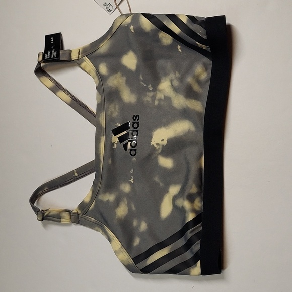 ADIDAS AEROREACT LIGHT-SUPPORT HYPERGLAM PRINTED BRA SIZE LAC - Picture 4 of 10